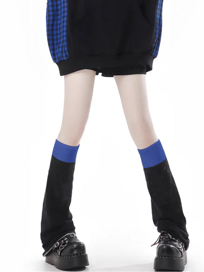 and Black Leg Warmers Blue Dark