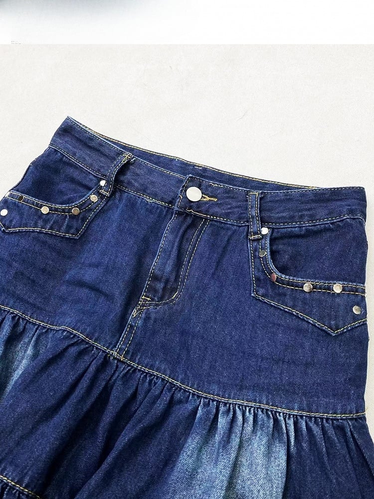 Denim Skirt Y2K Blue