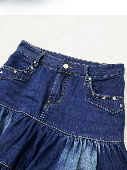 Denim Skirt Y2K Blue