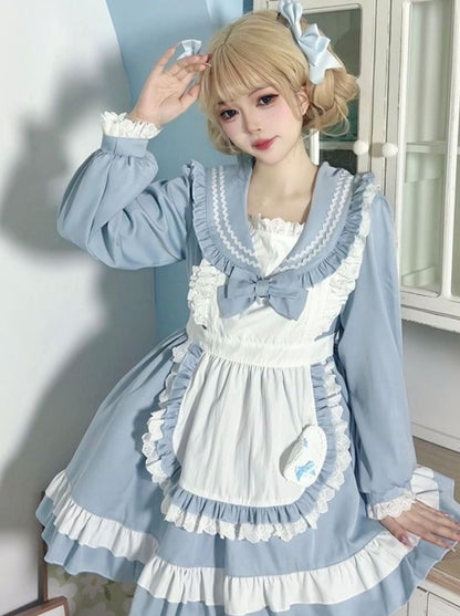 Robe de demoiselle d'honneur style marinière style collège lolita