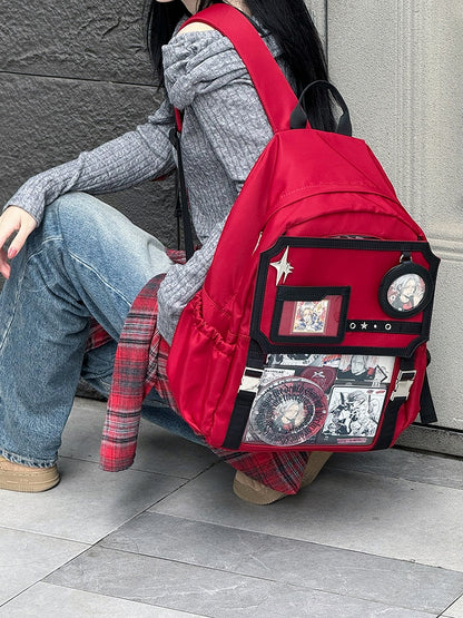 ブラック＆レッドスターの大容量イタバックパック