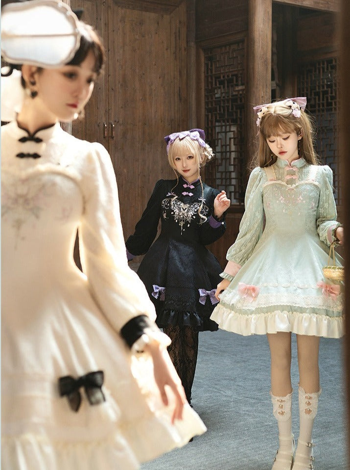 Girly Dress Bow Chinese Sweet