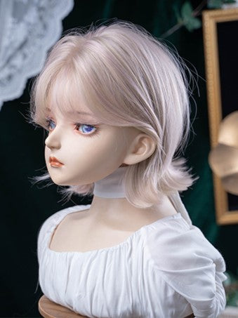 With Light 35CM Bangs Wig Pink Short Curtain Length