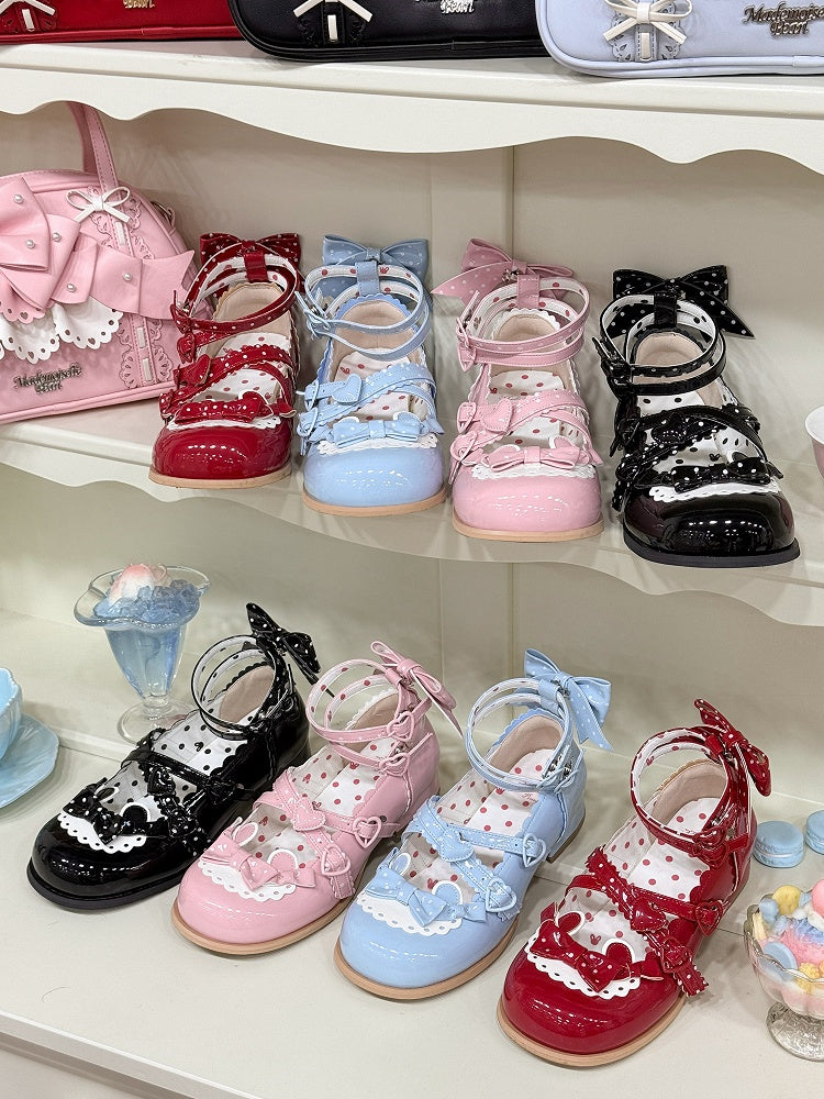 Blue Jane Lolita / Schuhe Schwarz Rot Pink Sweet Mary
