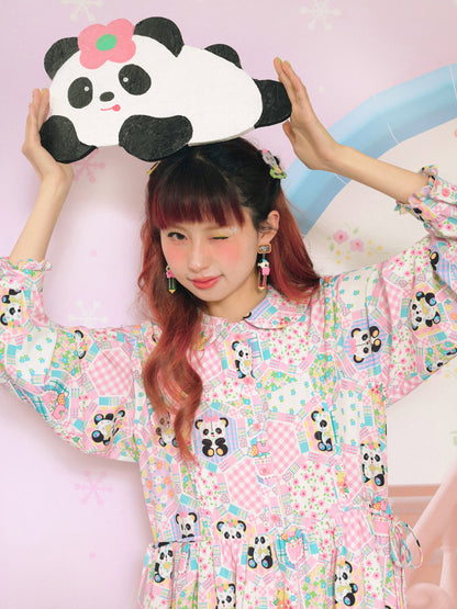 Pink Panda Peter Pan Collar Dress