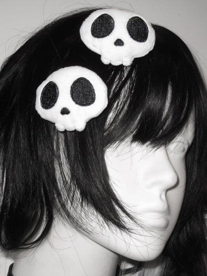 Plush Skeleton Design Punk Hairclips