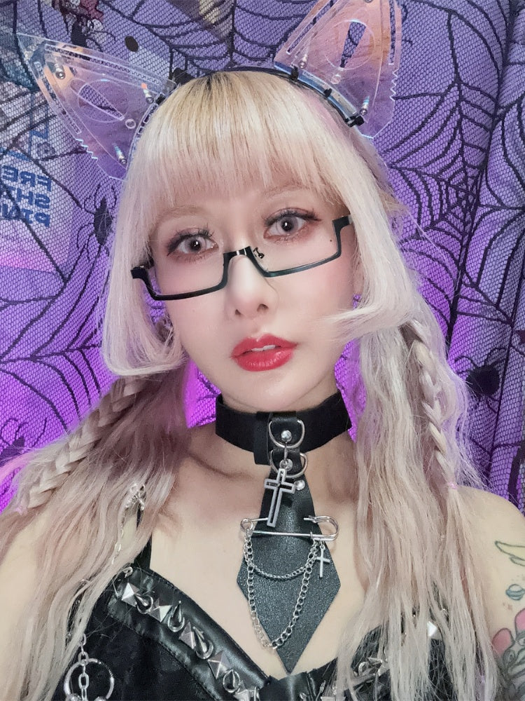 Cyberpunk Kitty Ears Design Laser KC
