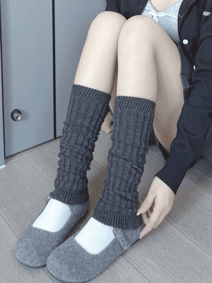 Jambières tricotées blanches/rouges/gris clair/gris foncé/noires