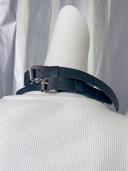Design Schwarzer Punk Choker Spinnennetzförmige Nieten
