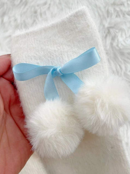 Kawaii Bow Pompons Lolita Calf/Ankle Socks