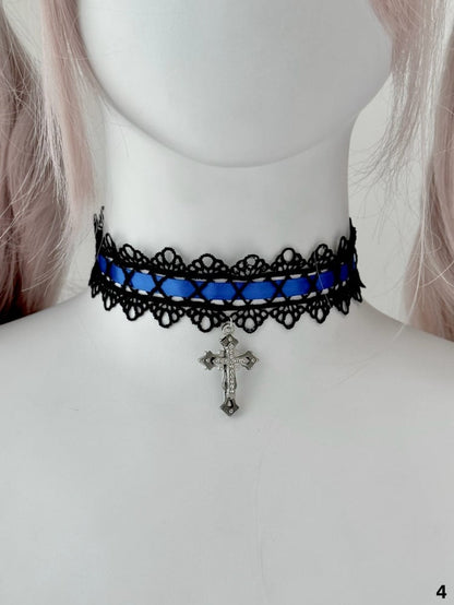 Gothic Cross Pendant Lolita Choker