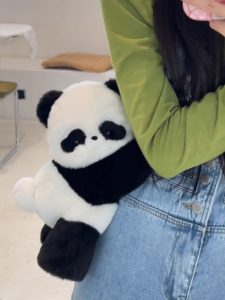 Sac à dos en peluche panda noir et blanc, sac à bandoulière, petite/moyenne/grande taille