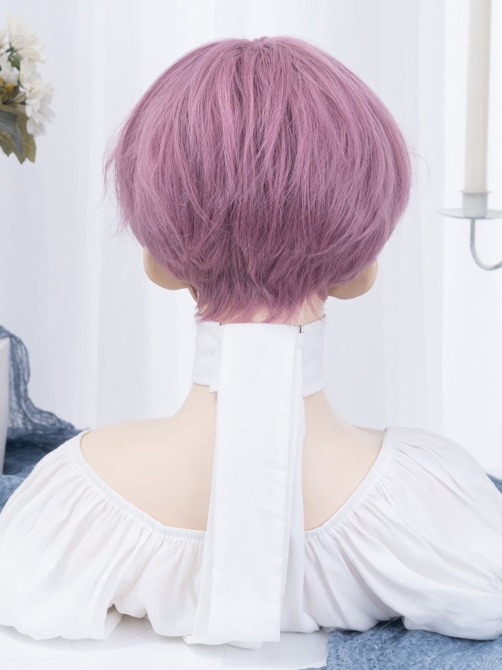 Peach Pink Ouji Short Wig