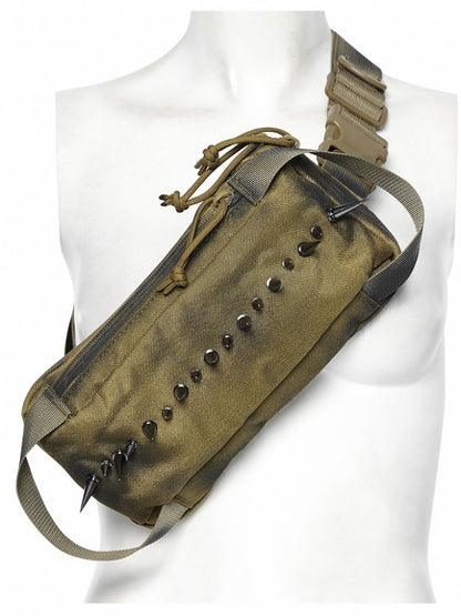 Coffee Punk One Shoulder Spiked Bag