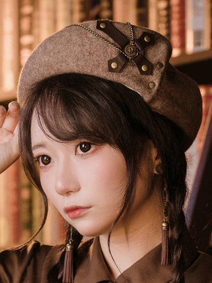 Light Brown Steampunk Beret