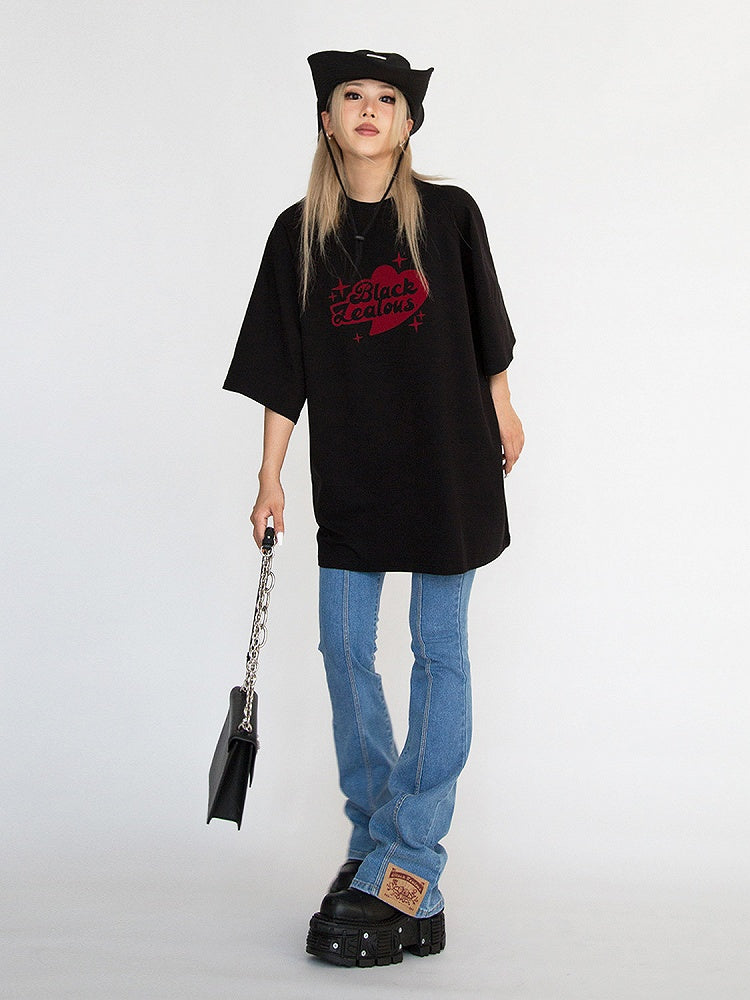 Black/White Oversized Vintage Graphic T-Shirt