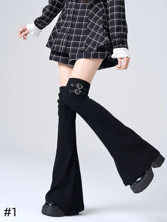 Jirai Kei Heart Buckle Punk Overknee Leg Warmers