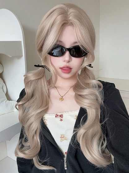 Bangs With Wavy Wig Curtain Blonde 75CM Length