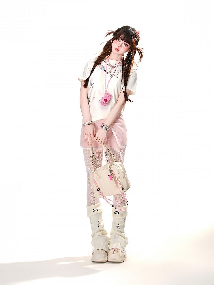 Charm Skort with Free Slit Glamorous Pink A-Line