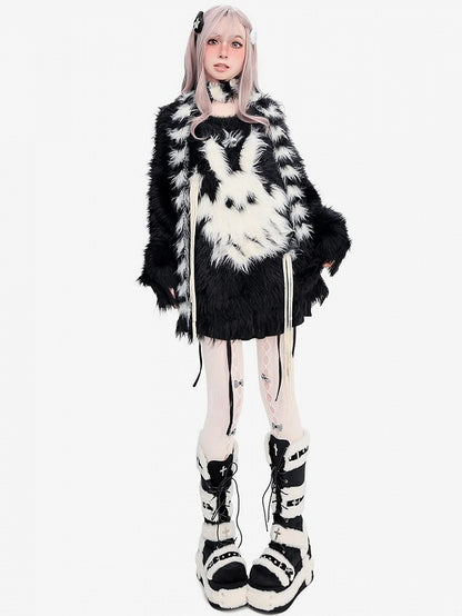 Bunny Ghost Black Loose Sweater