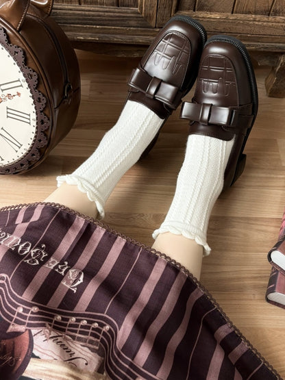 at Fit Loafer Top Schuhe Slip-in Braun Schokolade Schleife