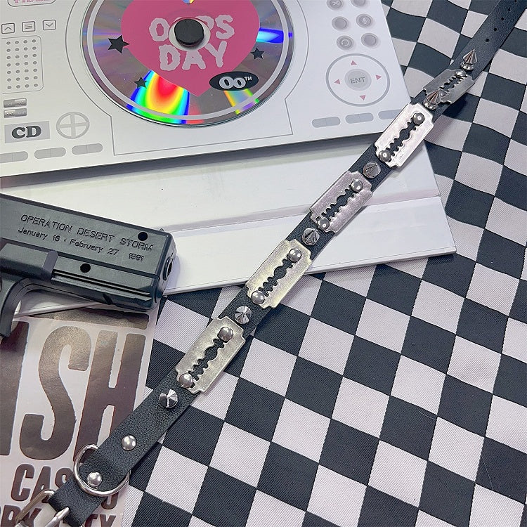 Punk Details Choker Rock Black Studs