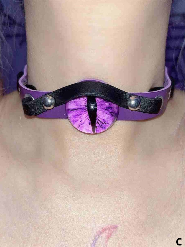 Gothic Punk Eyeball Choker