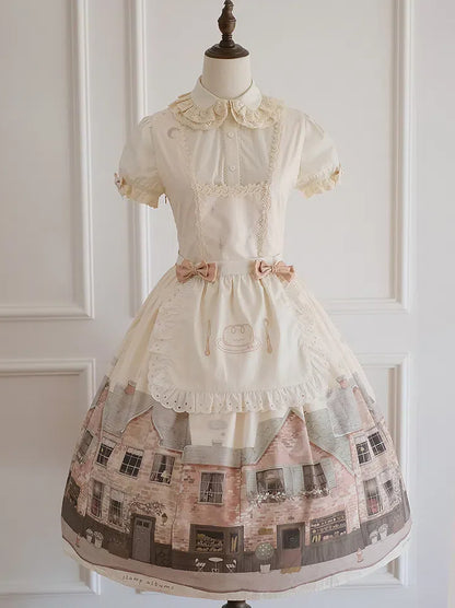 Brotschürze Beige Stickerei