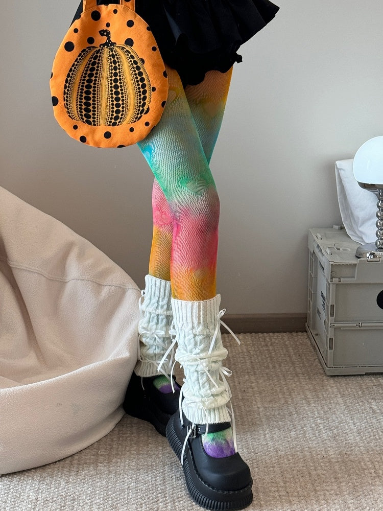 Ombre Tights Pattern Color Heart Colorful