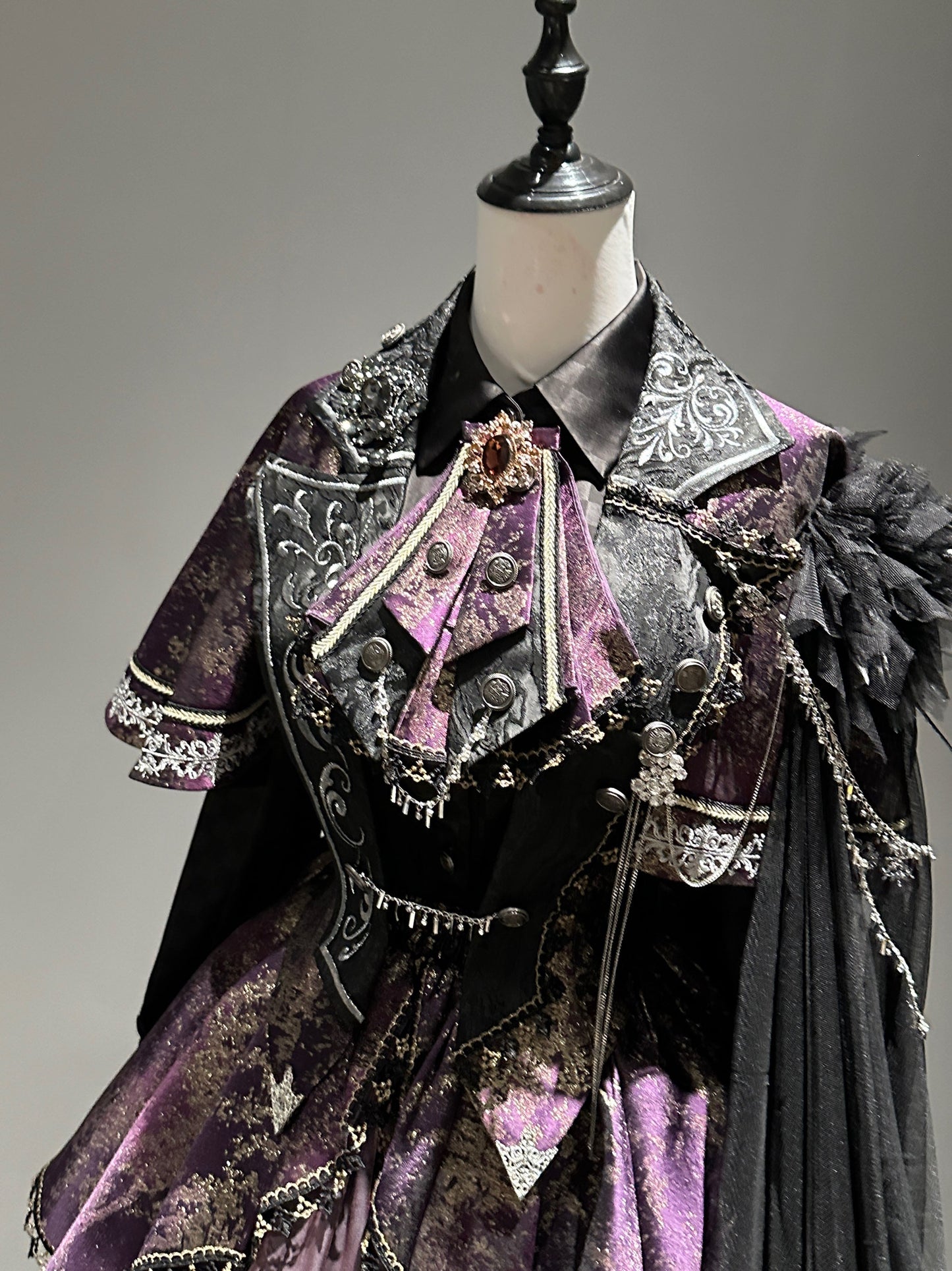 Set Pre-order Gold Cape Up product Phantom Black Purple Small Dress Kaito