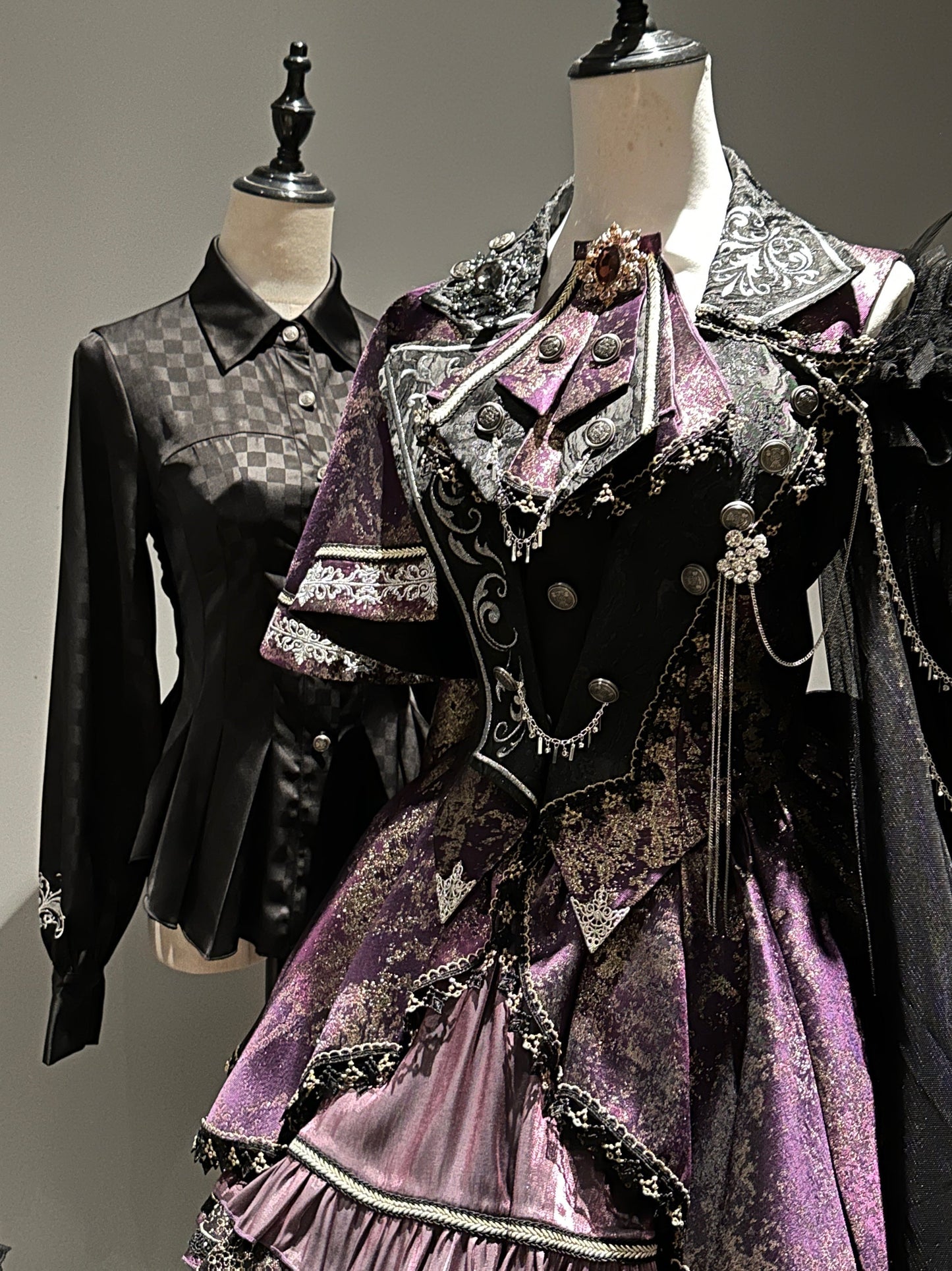 Set Pre-order Gold Cape Up product Phantom Black Purple Small Dress Kaito