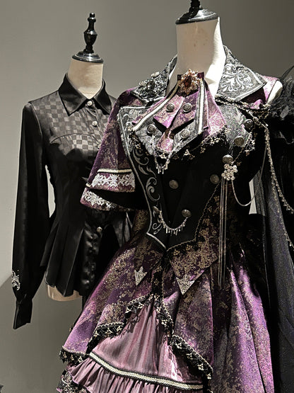 Set Pre-order Gold Cape Up product Phantom Black Purple Small Dress Kaito