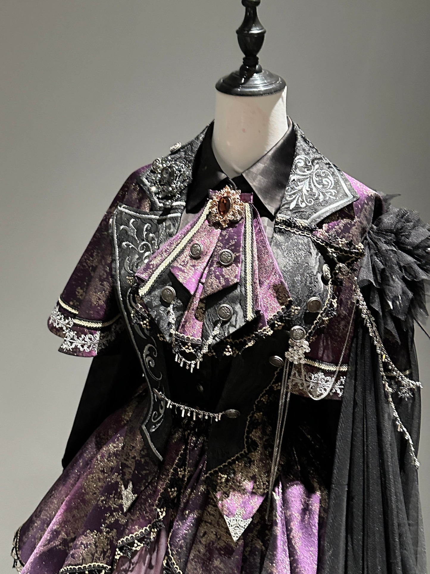 Set Pre-order Gold Cape Up product Phantom Black Purple Small Dress Kaito