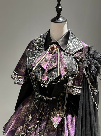 Set Pre-order Gold Cape Up product Phantom Black Purple Small Dress Kaito