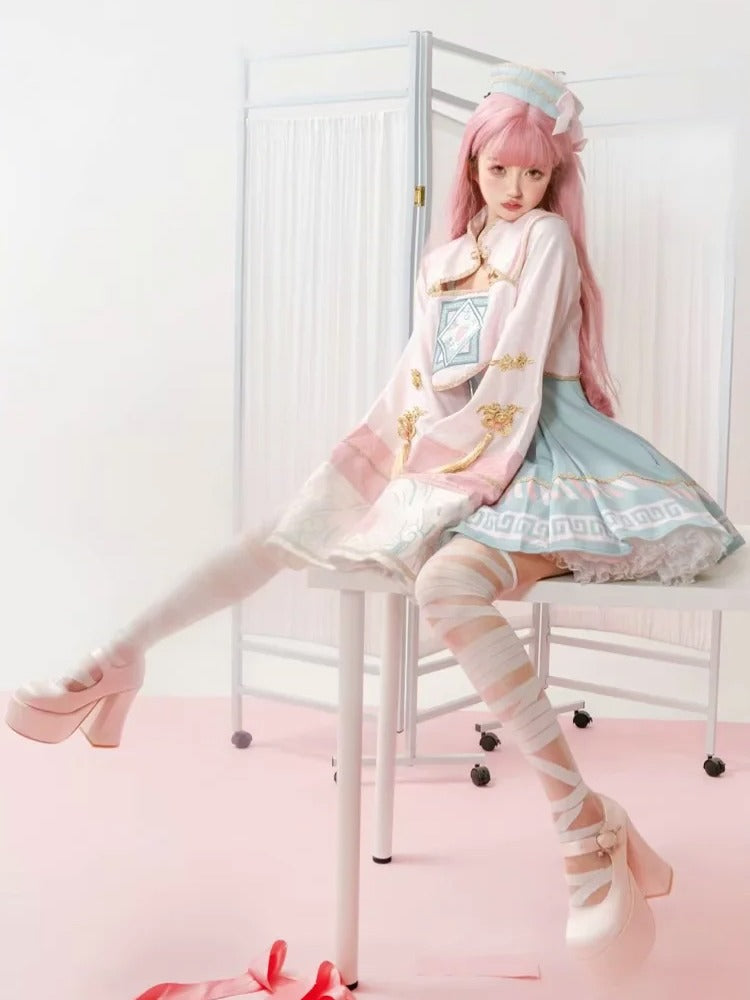 Sweet Hut Reserved Sea Jacket + Kyung + Pin Ribbon product Crolley + Dress Little