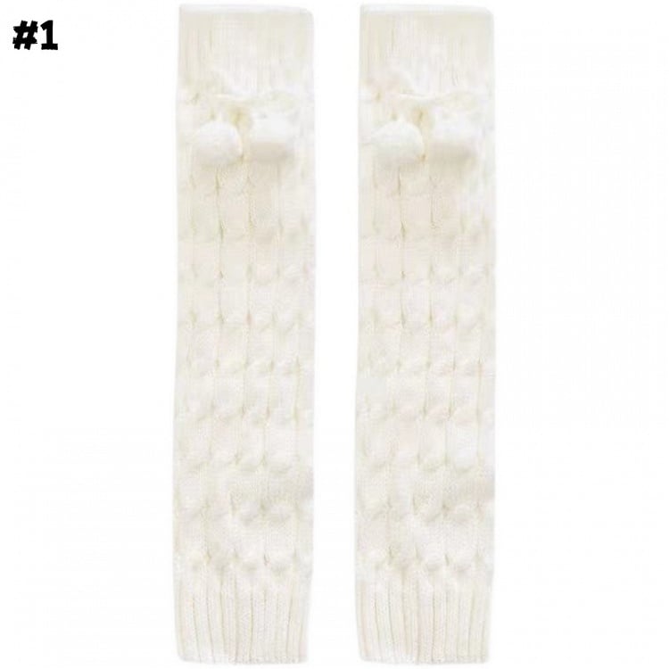 White Sweet Lolita Knitted Leg Warmers