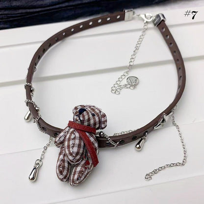 Teddy Bear Plush Necklace/Ring/Bracelet