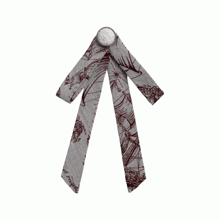 Tie Red Wine Bow Jacquard