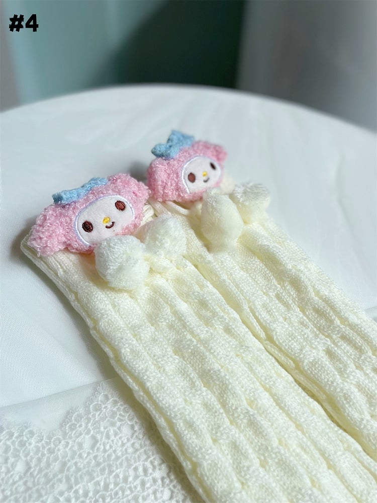 White Sweet Lolita Knitted Leg Warmers