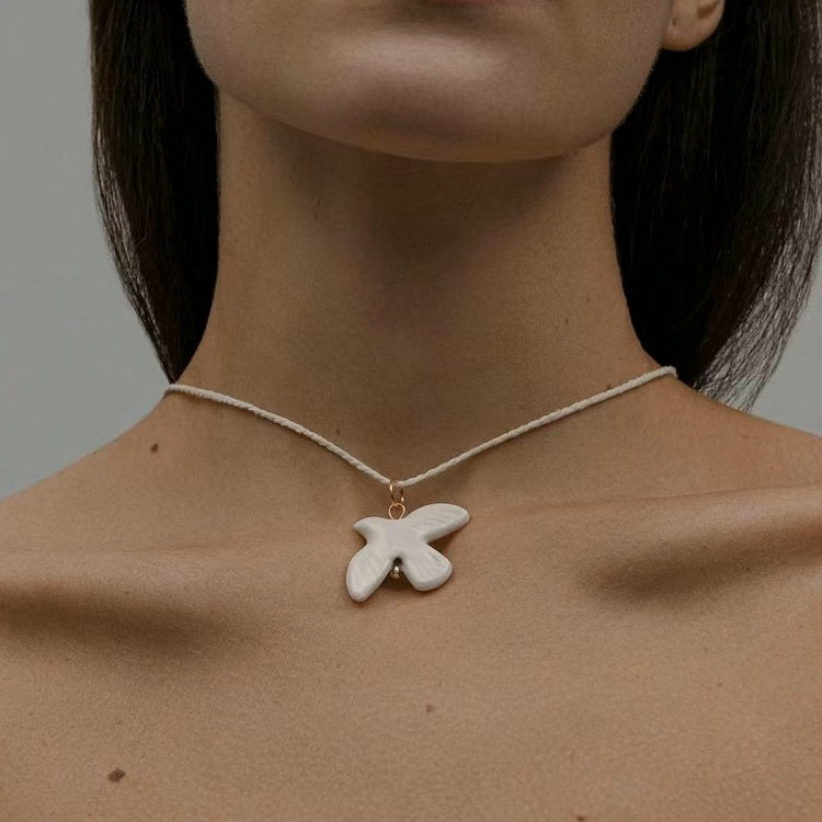Dove Black/White Y2K Ring/Necklace
