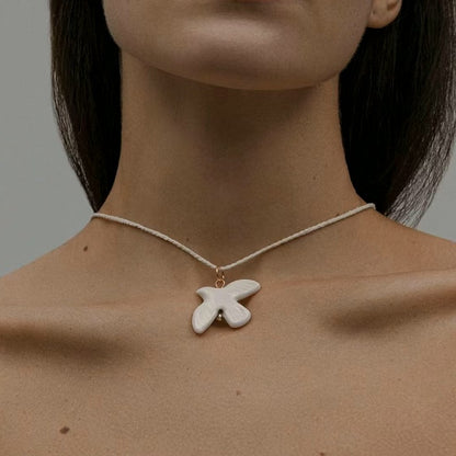 Dove Black/White Y2K Ring/Necklace