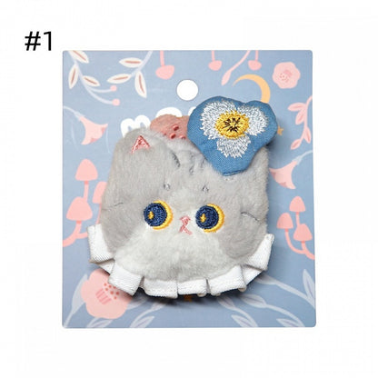 Cute Kitty-shaped Plush Brooch