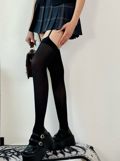 Glamorous Stockings Suspender Black/White