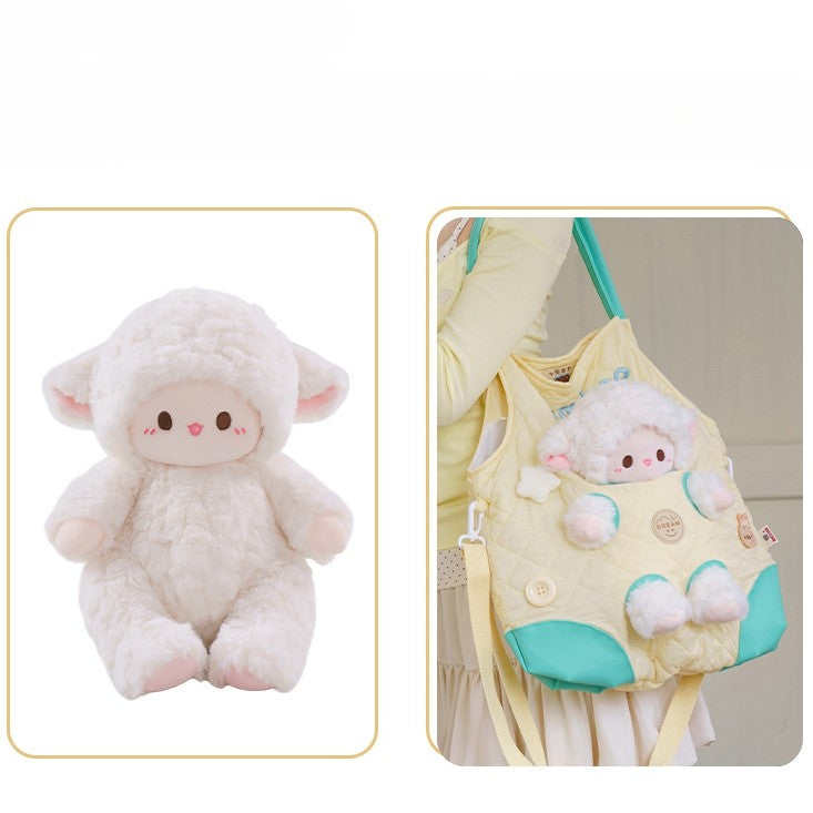Options 2 YellowGreen Design Detachable Plushie Bag With Cut-out Crossbody