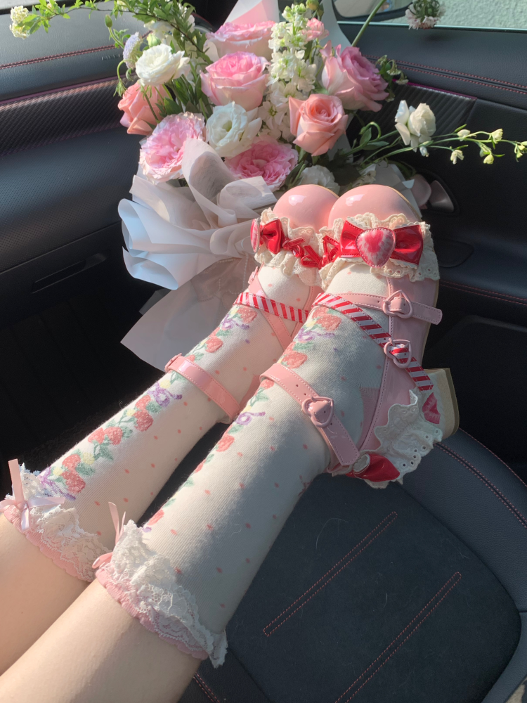 Mary Raspberry Shoes Cake Pink Lolita Jane Strawberry Sweet