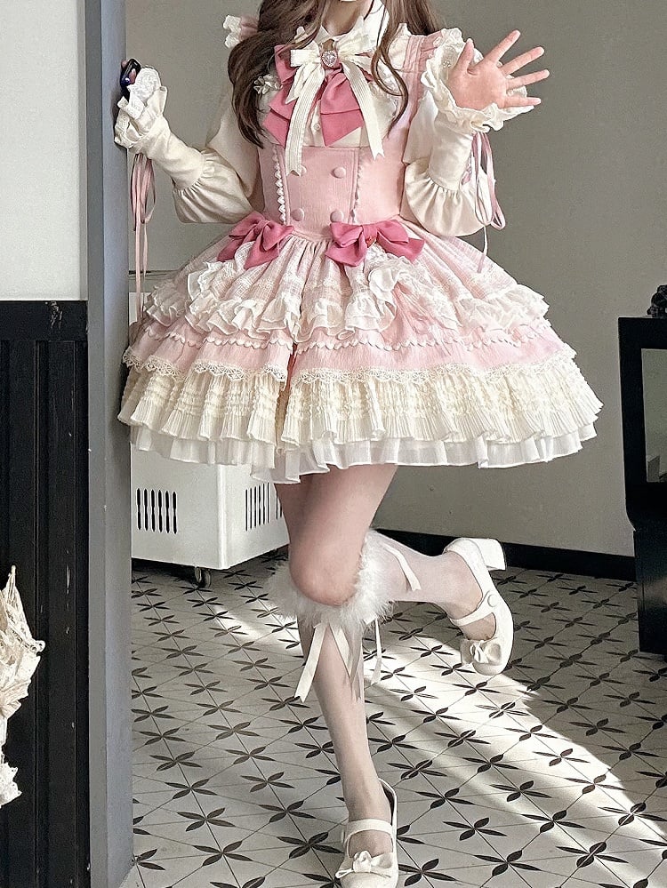 Pink Under Bust Boned Waist Cardcaptor Sakura Vibes Lolita Dress