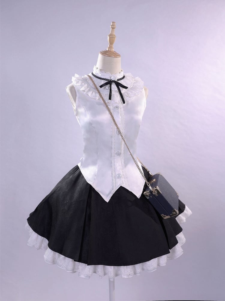 My Little Sister Can't Be This Cute White Top + Black Coat + Skirt Lolita-Style Cosplay Costume