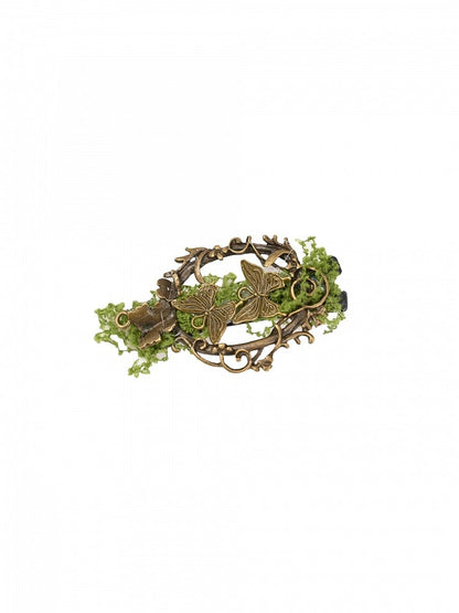 Butterfly Moss Kei Hairclip Green Bronze Mori