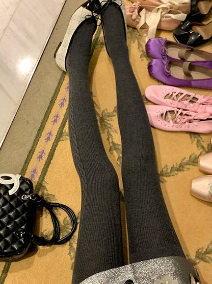 Ribbed Side Winter Tights