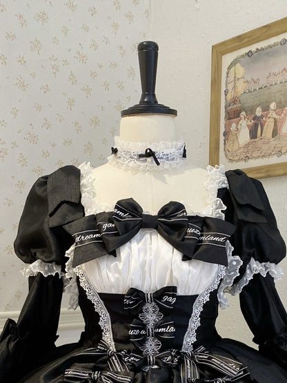 ホワイトチョーカーとレース ピンク/ブラック